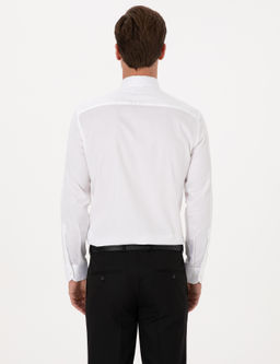 Beyaz Slim Fit Uzun Kollu Basic G_mlek - Cacharel фото 5