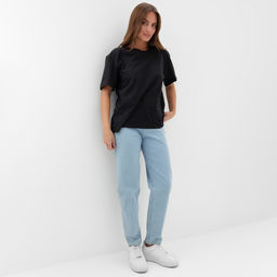 Футболка женская KAFTAN: Basic line, чёрная, размер 52-54