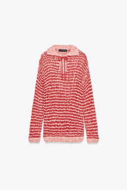 WOOL KNIT POLO COLLAR SWEATER - Zara фото 5