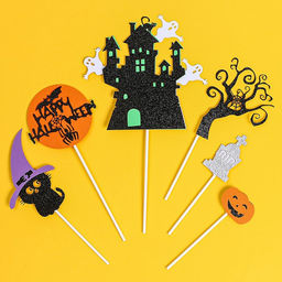 Топперы для торта «Счастливого хэллоуина», в наборе 6 шт.