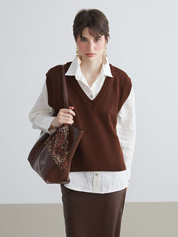 V Yaka Kad?n Triko S?veter