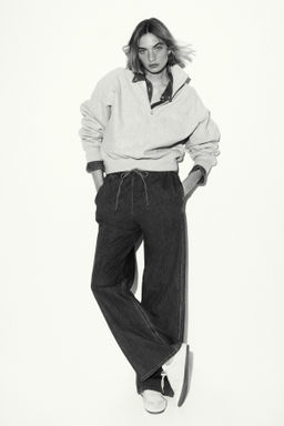 Pantal?n denim con cord?n de ajuste - H&m фото 6