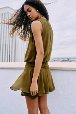 Vestido de gasa con lazada - H&m фото 5