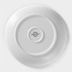 Тарелка Magistro Line, d=20.5 см, фарфор, белая  фото 4