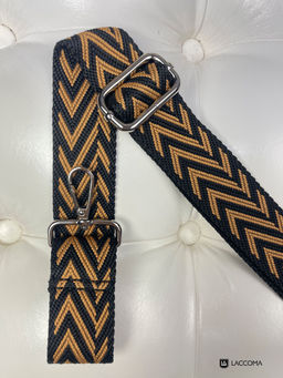 LACCOMA ремень 1000-елка-3,8-черный/коричневый полиэстр