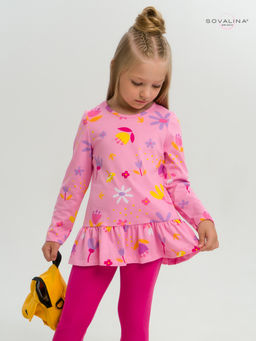 Костюм Алиса цветы барби-фуксия - Sovalina фото 5