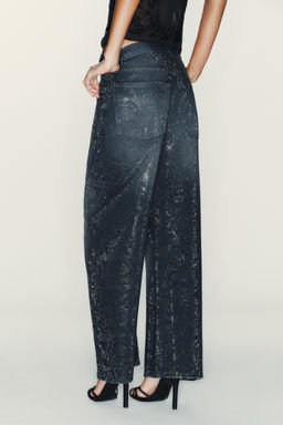 TRF BAGGY RHINESTONE JEANS - Zara фото 13