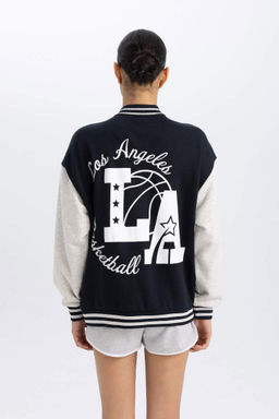 DeFactoFit Толстый кардиган-бомбер с воротником-бомбером оверсайз и карманами фото 9