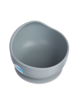 Детская силиконовая тарелка, со слонёнком, цвет серый