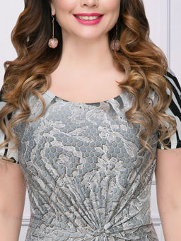 Платье Абсолютное превосходство (кружевной узор грей) - Charutti фото 2