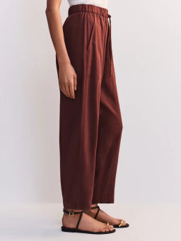 Льняные брюки с эластичным поясом ZR2605012106-21 / Zarina