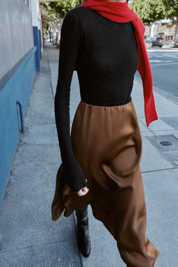 SATIN MIDI SKIRT - Zara фото 5