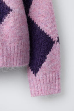 ARGYLE KNIT JUMPER - Zara фото 4