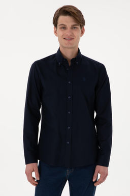 Erkek Lacivert Uzun Kollu Basic G_mlek