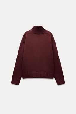 HIGH NECK KNIT SWEATER - Zara фото 3