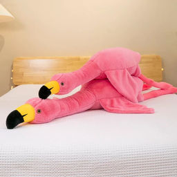 Мягкая игрушка Фламинго розовый 90 см