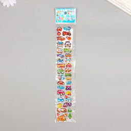 Цена за 2 шт. Наклейка пластик объёмные "Сладкие моменты" с золотой обводкой МИКС 33,5х6 см