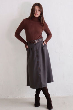 Юбка на пуговицах длины миди - Martichelli фото 20