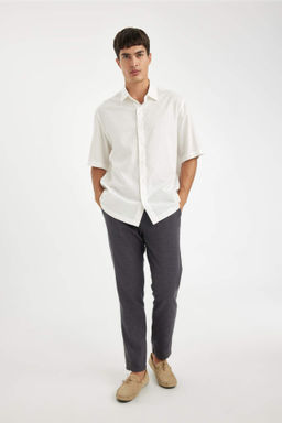 Jogger Pantolon Slim Fit Dar Kesim Duz Paca Pamuklu Cepli - Defacto фото 2