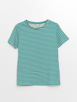 Bisiklet Yaka ?izgili K?sa Kollu Erkek ?ocuk Ti??rt - Waikiki фото 3