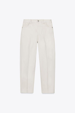 ZW COLLECTION TAPERED MID-RISE JEANS - Zara фото 6