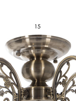 Люстра ЭкономСвет 4671/5AB, 5×40 Вт, E27, 55×55×33 см, бронзовая