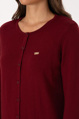 Kad_n Bordo Basic Triko H_rka Sepette S_rpriz _ndirim - U.s. polo assn фото 7