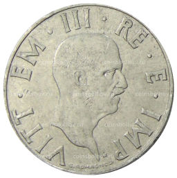 Монета 2 лиры 1940 года Италия