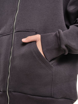 Зипка толстовка для мальчика с шевроном 22-0430 темный графит