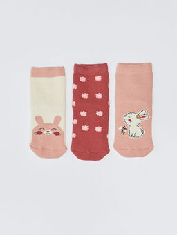 Desenli K?z Bebek Havlu Soket ?orap 3l? - Waikiki фото 3