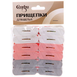 Цена за 2 шт. Прищепка бельевая "Эда - Арт" 12 шт, Селфи