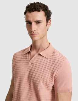 Somon Slim Fit Keten Kar___ml_ Apa_ Yaka Triko Ti__rt