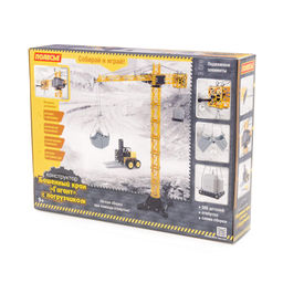 Конструктор Башенный кран Гигант с погрузчиком (588 элементов) (в коробке) - Полесье фото 7