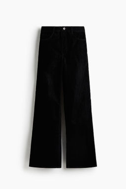 Wide Ultra High Jeans con acabado afelpado