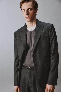 BLAZER TRAJE CUADROS 100% LANA / Marengo vigor? - Zara фото 6