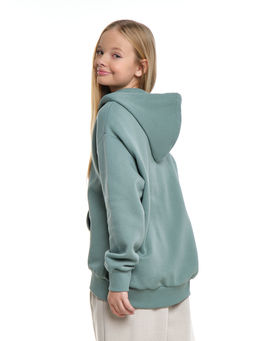 Толстовка с начесом оверсайз на молнии 22-5609 мятный - Mini maxi фото 2