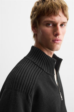 HIGH NECK QUARTER-ZIP SWEATER - Zara фото 5