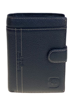 Кошелек-органайзер мужской из натуральной кожи, цвет черный