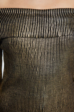 Alt?n Carmen Yaka Varakl? Triko Kazak TWOAW25KZ00152