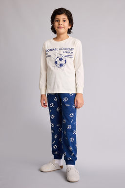 %100 Pamuk Hayvan Desenli 2li Pijama Tak_m_ Erkek Bebek