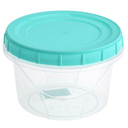 Контейнер пластмассовый 0,7л, д12,5см, h8,5см, универсальный, полипропилен, цвета микс (Россия)