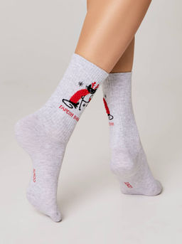 Цена за 2 пары. Носки новогодние светло-серый - Conte elegant фото 2