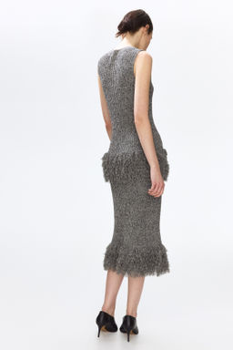Falda en punto de canal? con flecos - H&m фото 7