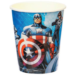 Цена за 2 шт. Стакан бумажный одноразовый «С Днем Рождения!», 250 мл, 10 штук, Мстители