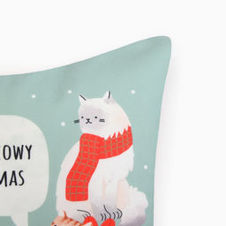 Наволочка декоративная новогодняя Этель. Meow X-mas 40?40 см, велюр