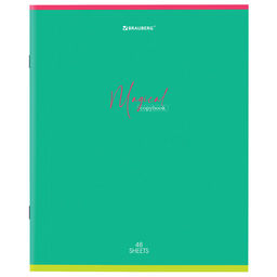 Цена за 2шт. Тетрадь А5 48 л. BRAUBERG скоба, линия, обложка картон, "Magical Colors" (микс в спайке)