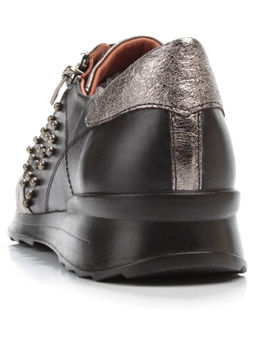 05-570 BLACK Кроссовки женские (натуральная кожа)