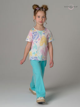 Костюм Лето акварельные сердечки-мята - Sovalina фото 6