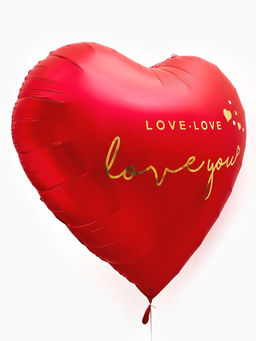 Воздушный шар фольгированный 63" «Сердце, красное"