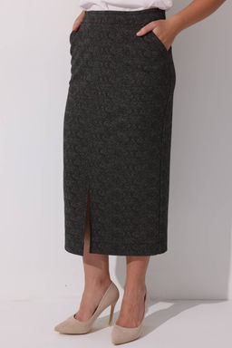 Юбка женская 144/04/Черный, коричневый - Rise фото 3
